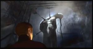  The mysterious Azel, discovered in an excavation site by the game's protagonist, Edge