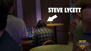 I happened to spy Steve Lycett from Sumo Digital playing Sonic Mania head of me in the queue. Managed to speak to him later and (without giving too much of what he said away) he was very pleased with the game.