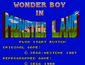 Wonder Boy in Monster Land - Title