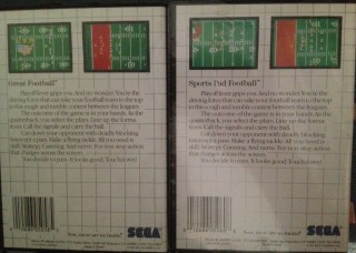 As Slaton correctly points out, Great Football and Sports Pad Football are essentially the same game. See for yourself.*