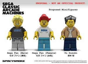 Yes, yes, that is the legendary Yu Suzuki in LEGO form.