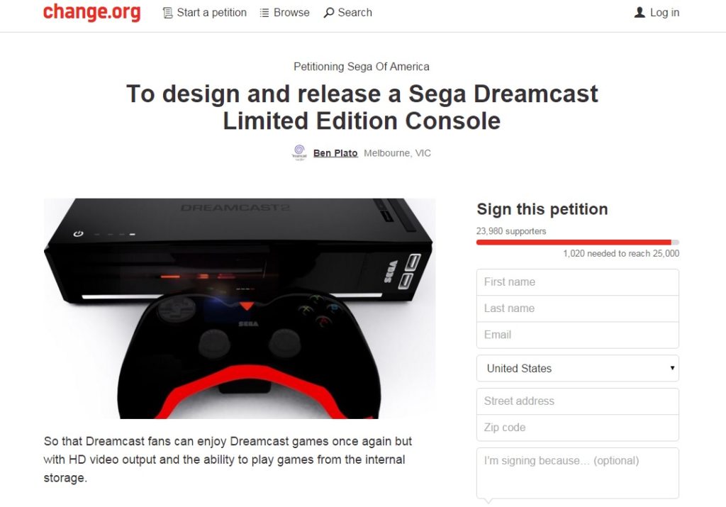 dreamcast-petition