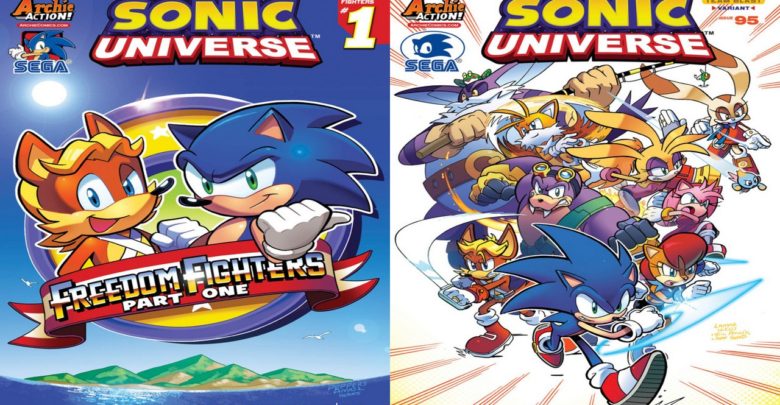 The Sonic 2 and Team Blast variant covers of Sonic Universe #95